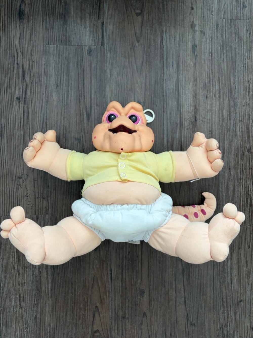 VINTAGE 1991 BIG BABY SINCLAIR PLUSH SOFT TOY DINOSAUR TV SHOW *TALKING*